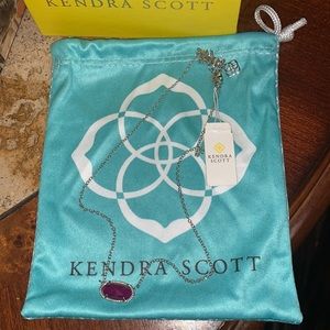 Kendra Scott Elisa Pendant Necklace Purple Jade